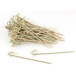 Lot de 50 pics � brochettes en bambou de 10 cm fackelmann wood edition