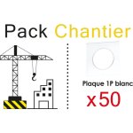 Lot de 50 pi�ces - plaque de finition polycarbonate - blanc brillant - square