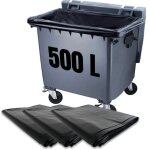 Lot 50 sacs poubelle  dchets housses de conteneur 500l litres container  ordure