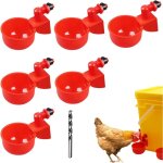 Lot de 6 abreuvoirs automatiques pour volailles - inductivit� gravitationnelle - accessoire pour poulet ...