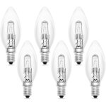 Lot de 6 ampoule c35 e14 230v, 28w, transparentes bougie e14 dimmable blanc chaud 2700k, ampoules � bougies ...