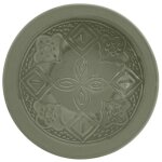 Secret de gourmet - lot de 6 assiettes creuses faence 'sienna' 23cm vert olive
