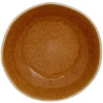 Lot de 6 assiettes creuses en fa�ence  wonja  19cm ocre