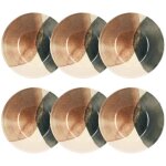 Lot de 6 assiettes creuses en grs 20cm, gaia