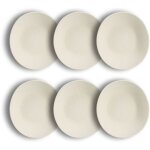 Lot de 6 assiettes creuses en grs 21cm, snowstack