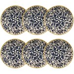 Lot de 6 assiettes creuses à motif en grès 20cm, heraclee Lot de 6 assiettes creuses à motif en grès 20cm, heraclee