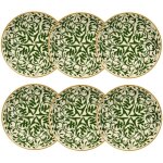 Lot de 6 assiettes creuses  motif en grs 20cm, heraclee