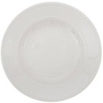 Lot de 6 assiettes creuses  perle  22cm blanc