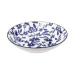 Secret de gourmet - lot de 6 assiettes creuses en porcelaine 'maria' 20cm bleu