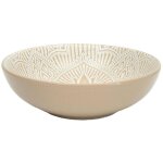 Lot de 6 assiettes creuses 'sahara' 18cm beige
