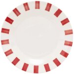 Lot de 6 assiettes � dessert  cheri  19cm rouge