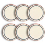 Lot de 6 assiettes � dessert en faience 20cm, amatxi