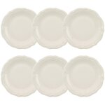 Lot de 6 assiettes � dessert en gr�s 20cm, charlotte