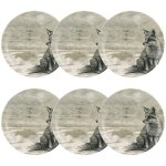 Lot de 6 assiettes  dessert en porcelaine 21cm, lachat