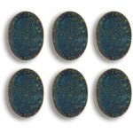 Lot de 6 assiettes ovales en porcelaine 24cm, venus