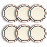 Lot de 6 assiettes � p�tes en fa�ence 28cm, amatxi