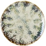 Novastyl - lot de 6 assiettes plates abstraites en porcelaine 27cm, maka