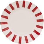 Lot de 6 assiettes plates  cheri  26cm rouge