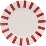 Lot de 6 assiettes plates cheri rouge d26, 8xh2, 4cm - atmosphera crateur d'intrieur