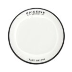 Lot de 6 assiettes plates 'picerie' 20cm blanc