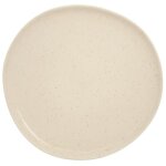 Lot de 6 assiettes plates en fa�ence  wonja  27cm cr�me