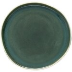 Lot de 6 assiettes plates en fa�ence  wonja  27cm vert