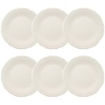 Lot de 6 assiettes plates en gr�s 26cm, charlotte