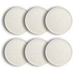 Lot de 6 assiettes plates en grs 27cm, snowstack