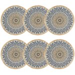 Lot de 6 assiettes plates en porcelaine 27cm, byzance