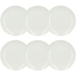 Lot de 6 assiettes plates en porcelaine 27cm, metropolitan