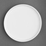 Lot de 6 assiettes rondes plates (�)210 mm blanches
