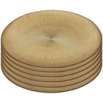 Altobuy ? lot de 6 assiettes en verre dor� �21cm ? r�sistantes et durables ? compatible lave - vaisselle ...