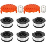 Lot de 6 bobines de ligne avec 2 couvercles pour remplacer les coupe - bordures black decker bobine de ...