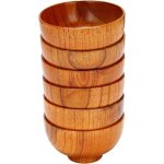Lot de 6 en bois pour soupe, sauce, caf�, th�, d�coration, saladier, couverts de cuisine