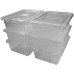Facilitys - lot de 6 bo�tes en plastique 10l ? rangement pratique et empilable