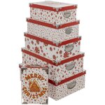 Lot de 6 bo�tes de rangement coins en m�tal d�co pain d'�pice - feeric christmas