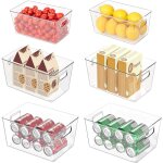 Lot de 6 bo�tes de rangement pour la cuisine (2 grands, 2 moyen, 2 petits r�cipients), organiseur de ...