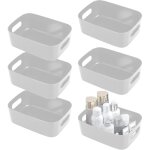 Lot de 6 bote rangement plastique panier rangement boite rangement cuisine panier et bote de rangement ...