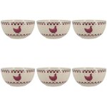 Lot de 6 bols en gr�s 55cl, gallina