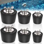Lot de 6 bouchons d'hivernage pour piscines intex - bouchons en caoutchouc 32 mm / 38 mm / 51 mm avec ...