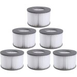 Lot de 6 cartouches filtrantes de rechange pour piscine gonflable mspa, jacuzzi ruikalucky Lot de 6 cartouches filtrantes de rechange pour piscine gonflable mspa, jacuzzi ruikalucky