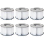 Lot de 6 cartouches filtrantes pour spas gonflables diam�tre 10. 7 cm remplacement filtres