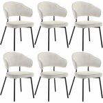 Lot de 6 chaises salle  manger avec dossier woltu, chaise de cuisine scandinave velours, pieds en mtal, ...