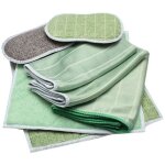 Lot de 6 chiffons bambou microfibres - nettoyer et lustrer toutes les surfaces lisses et fragiles - vitre, ...