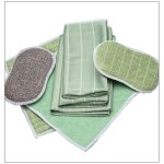 Lot de 6 chiffon bambou microfibre pour vitres miroirs carreaux carrosserie m�nage salle de bain