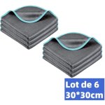 Lot de 6 chiffons magiques en microfibre de carbone 400 g / m², absorbants et sans traces, pour le nettoyage ... Lot de 6 chiffons magiques en microfibre de carbone 400 g / m², absorbants et sans traces, pour le nettoyage ...