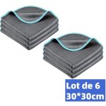 Lot de 6 chiffons en microfibre de carbone magiques, 400 g / m�, absorbants et sans traces, pour nettoyer ...