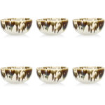 Lot de 6 coupelles en porcelaine 10cm, maka