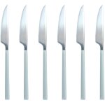 Lot de 6 couteaux en acier inoxydable, colorama