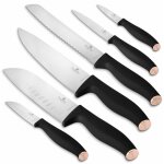 Lot de 6 couteaux berlinger haus bh - 2949 black rose